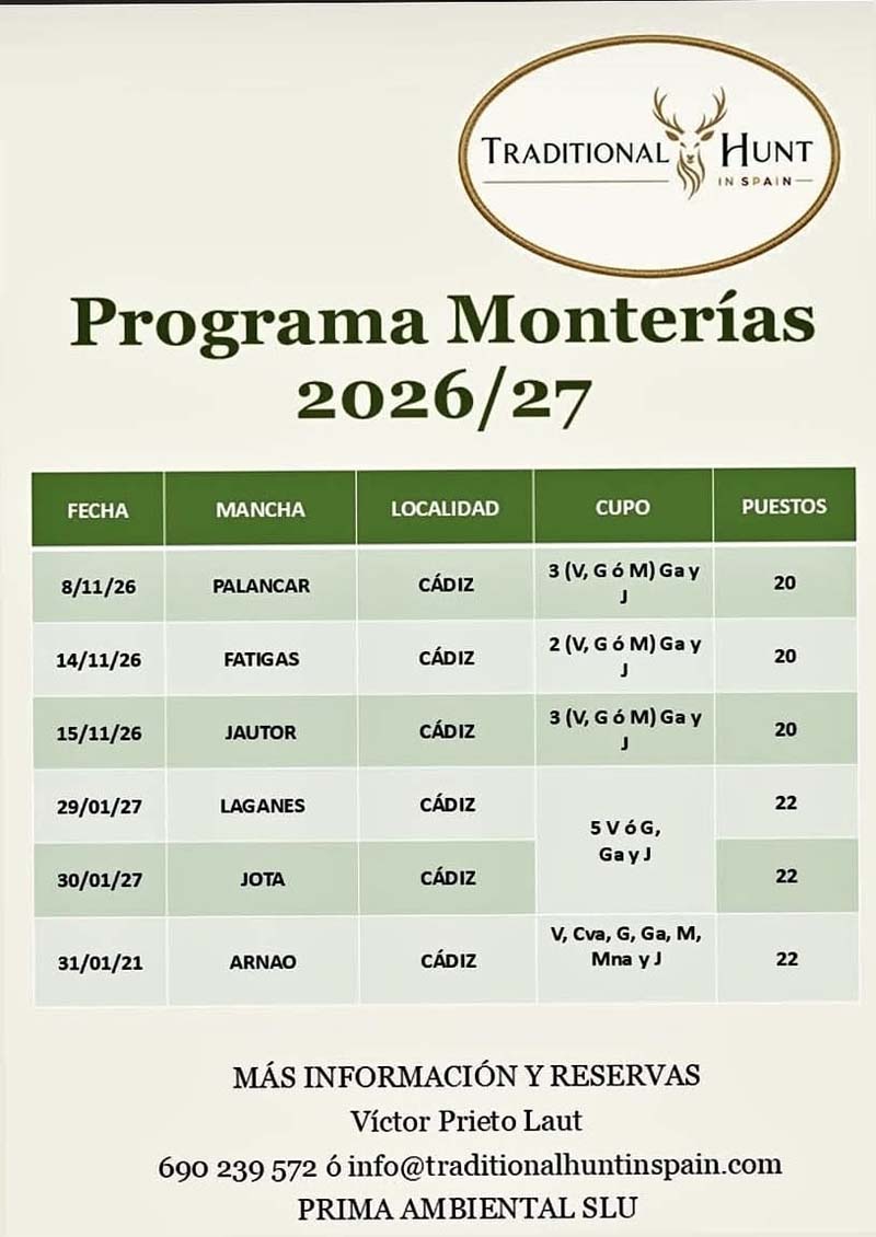 Programa Monterias TRADITIONAL HUNT